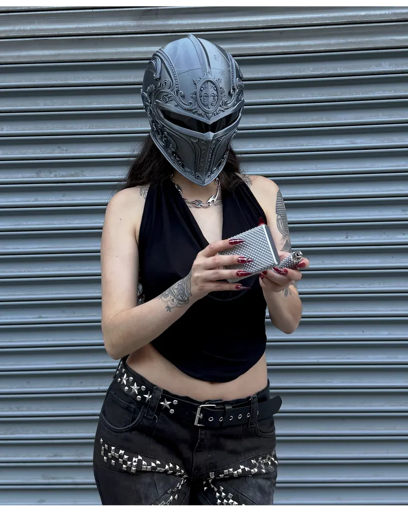 Kids Guardian helmet, dark silver
